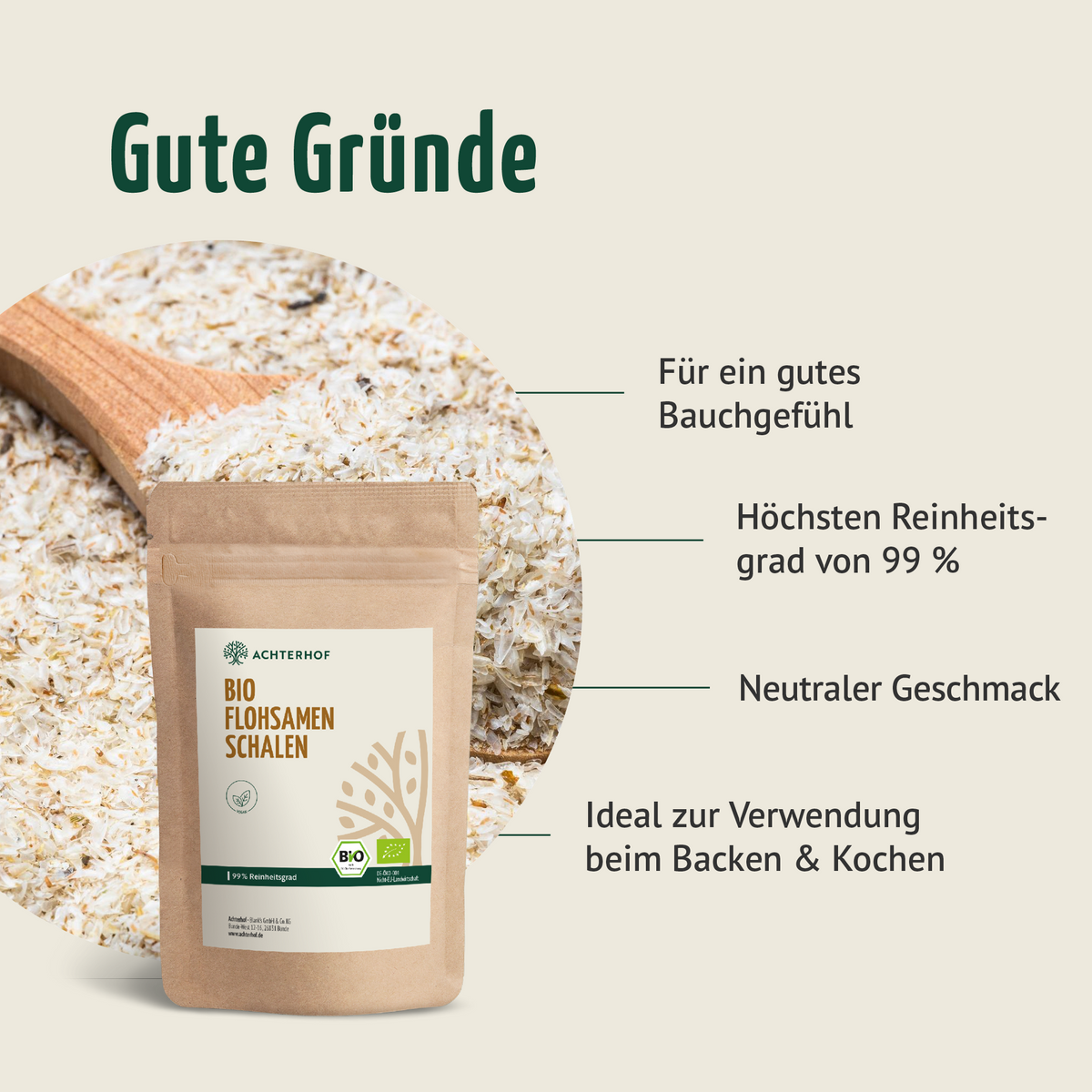 Bio Flohsamenschalen (1000g)