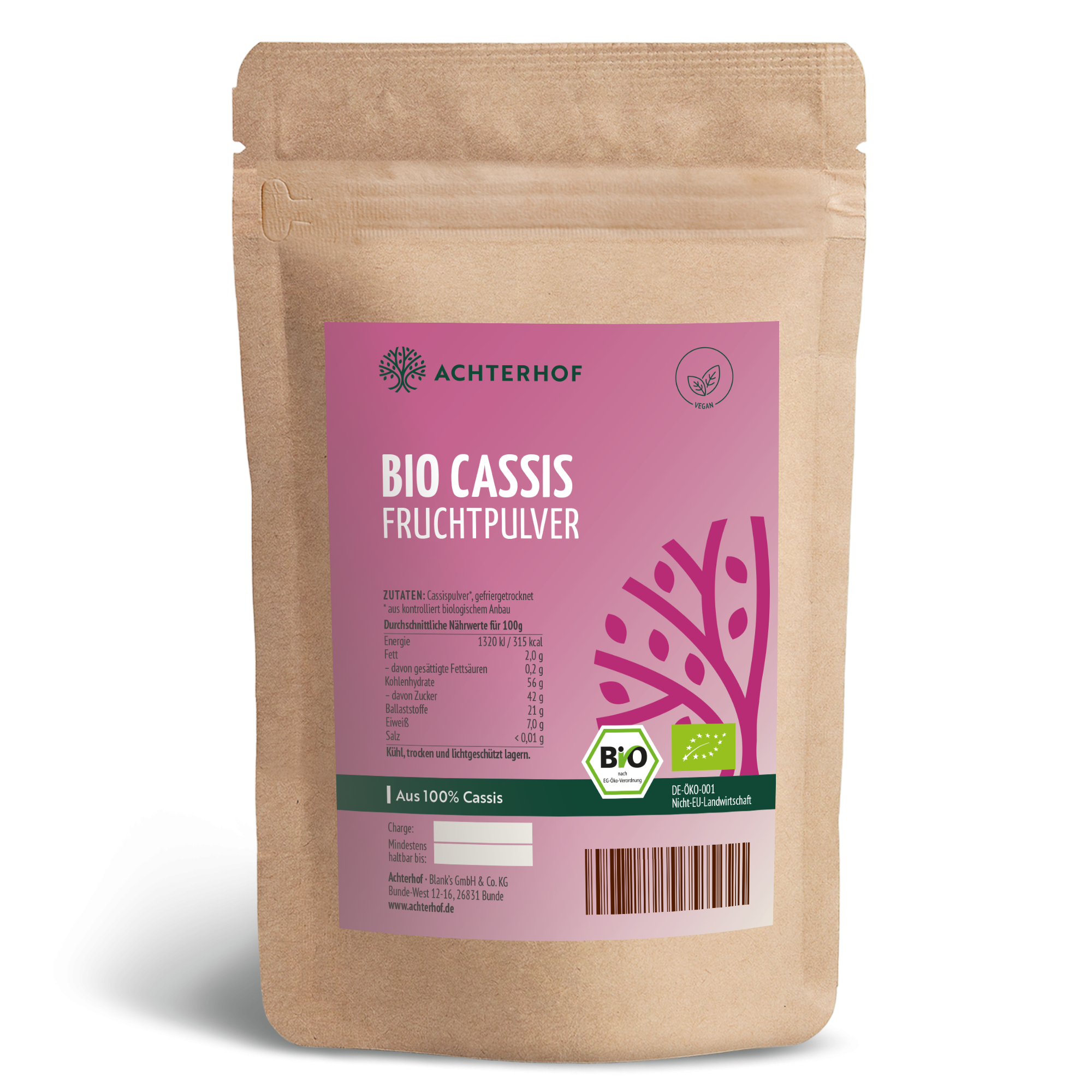 Bio Cassis Fruchtpulver (250g)