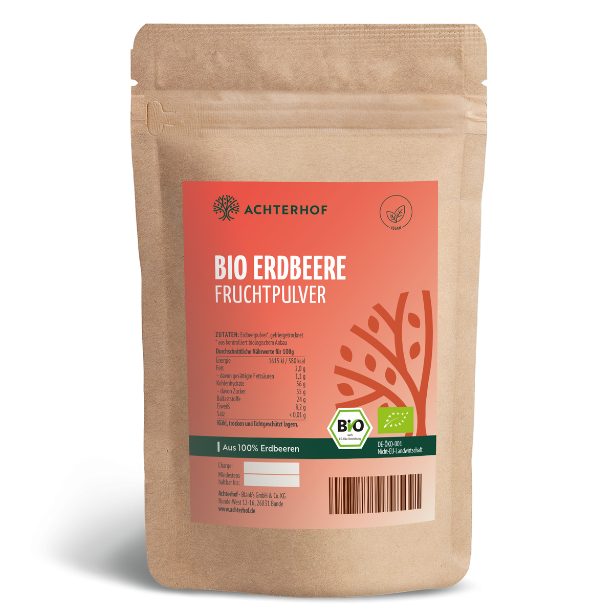 Bio Erdbeere Fruchtpulver (100g)