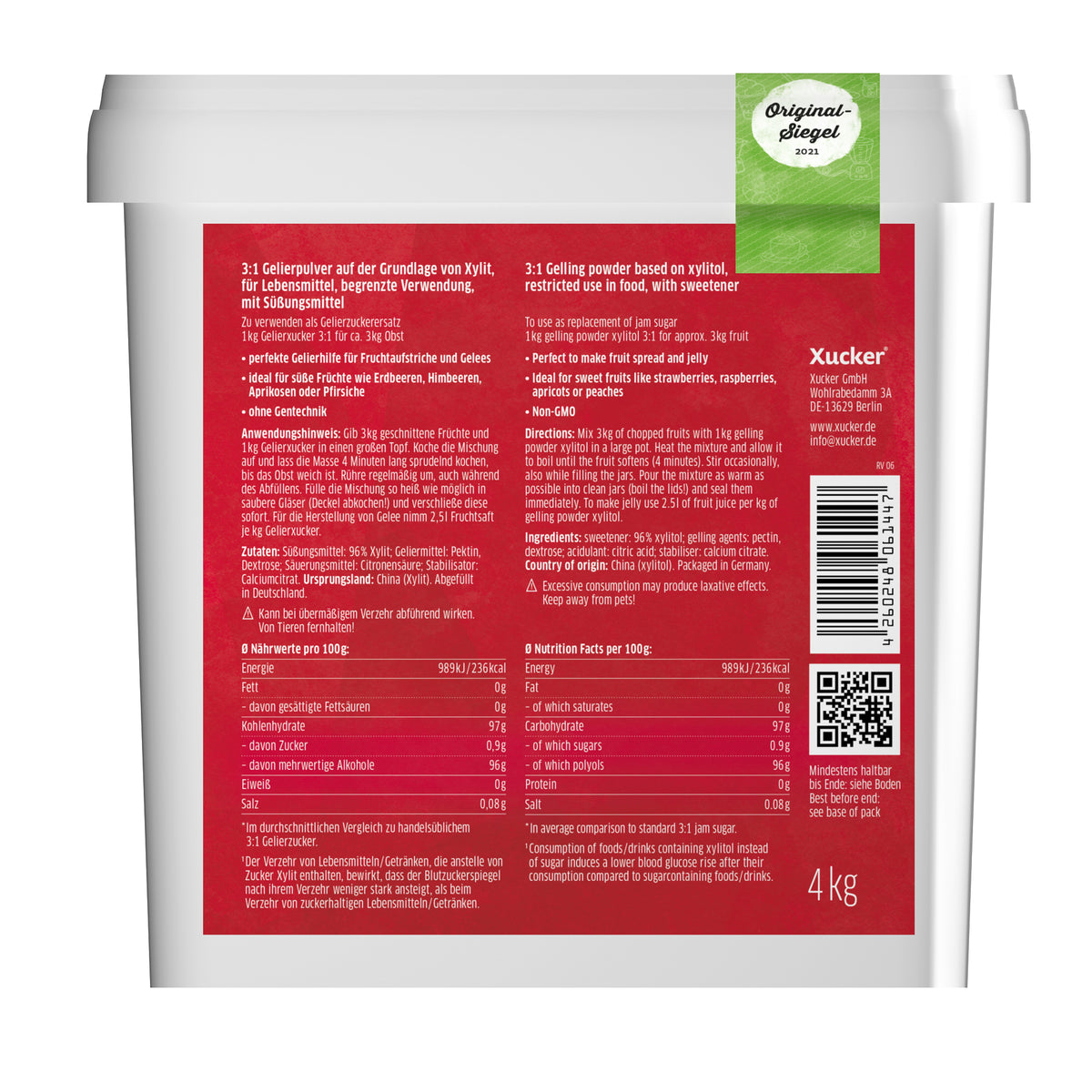 3:1 Gelier-Xucker aus Xylit (4000g)
