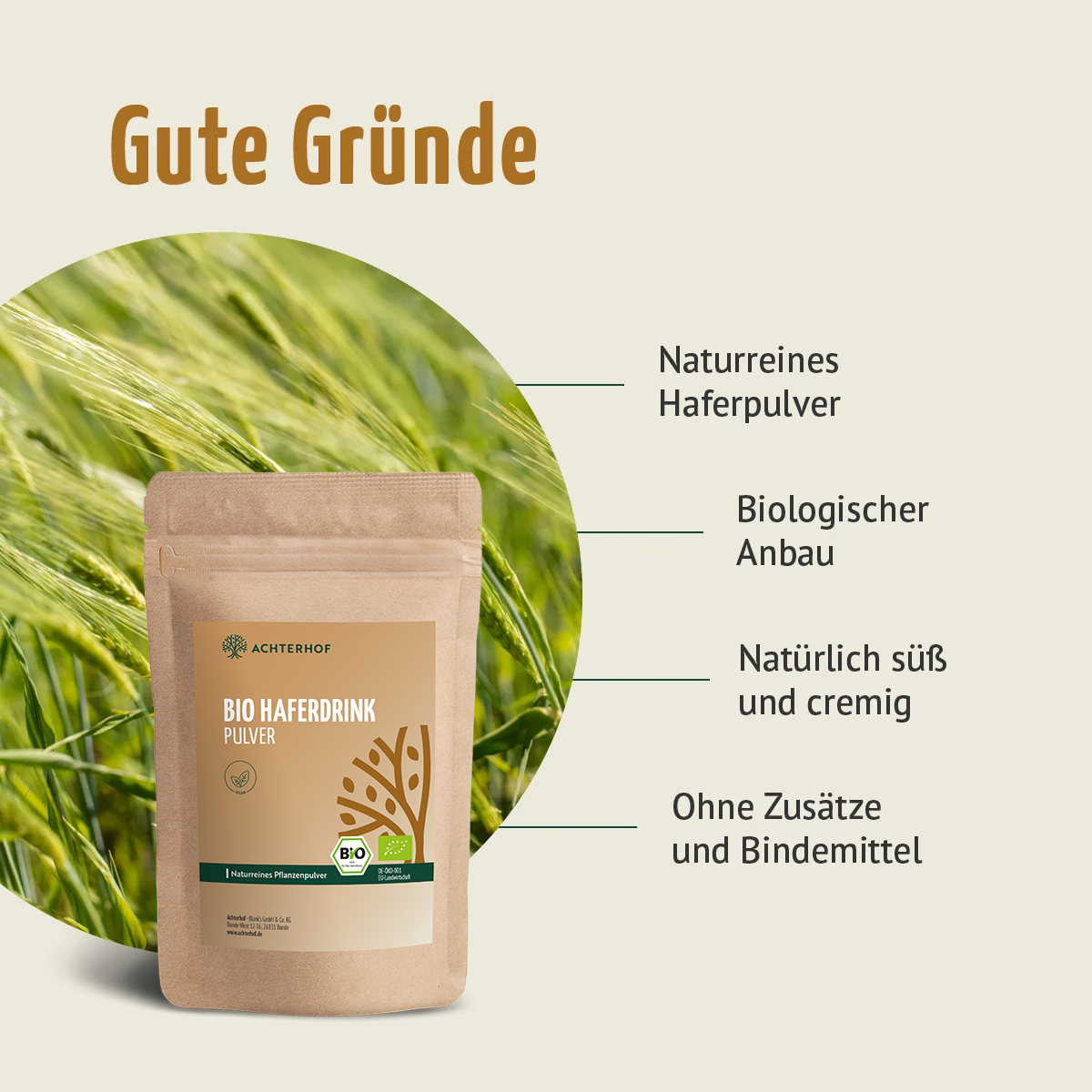 Bio Haferdrink Pulver (1000g)