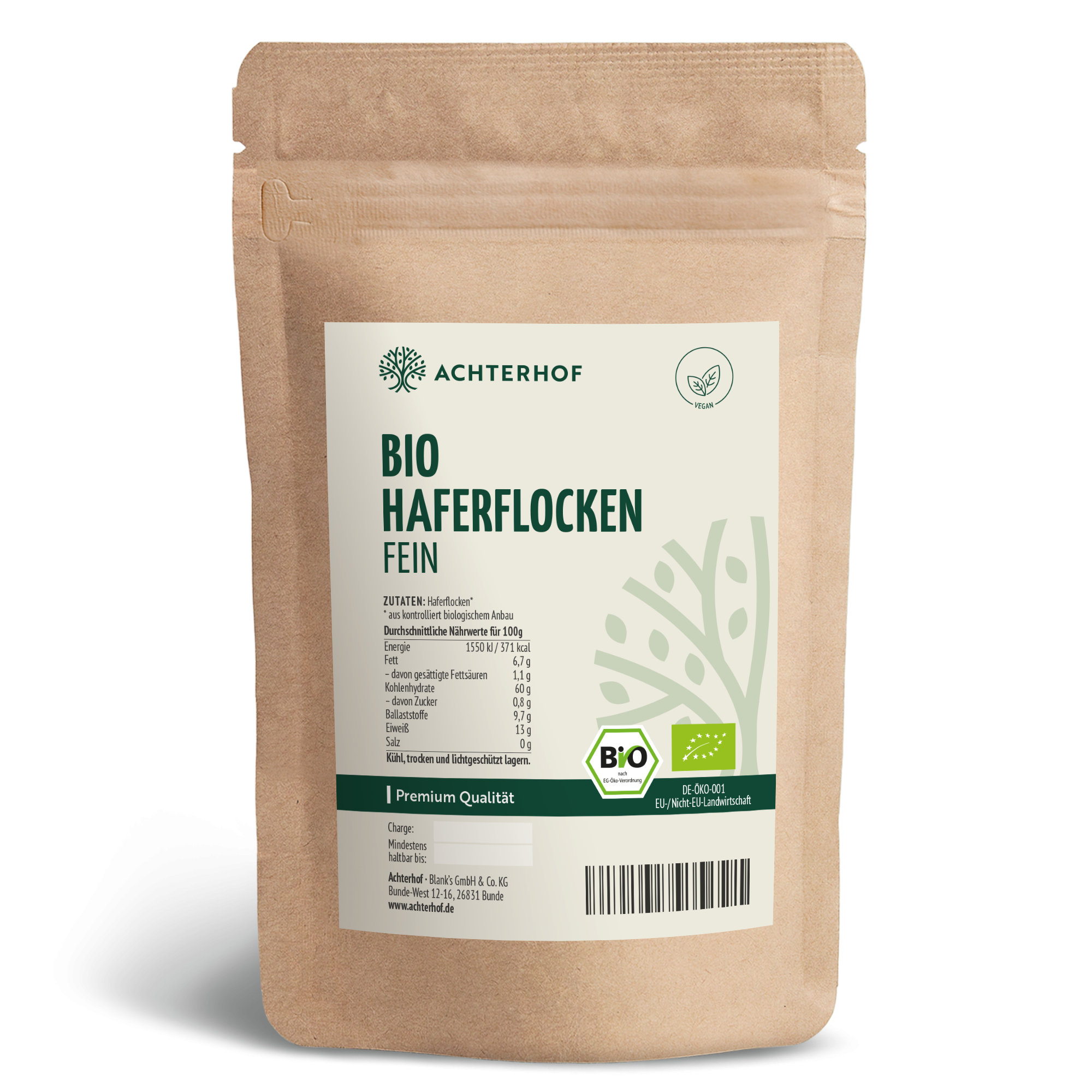 Bio Haferflocken fein (500g)