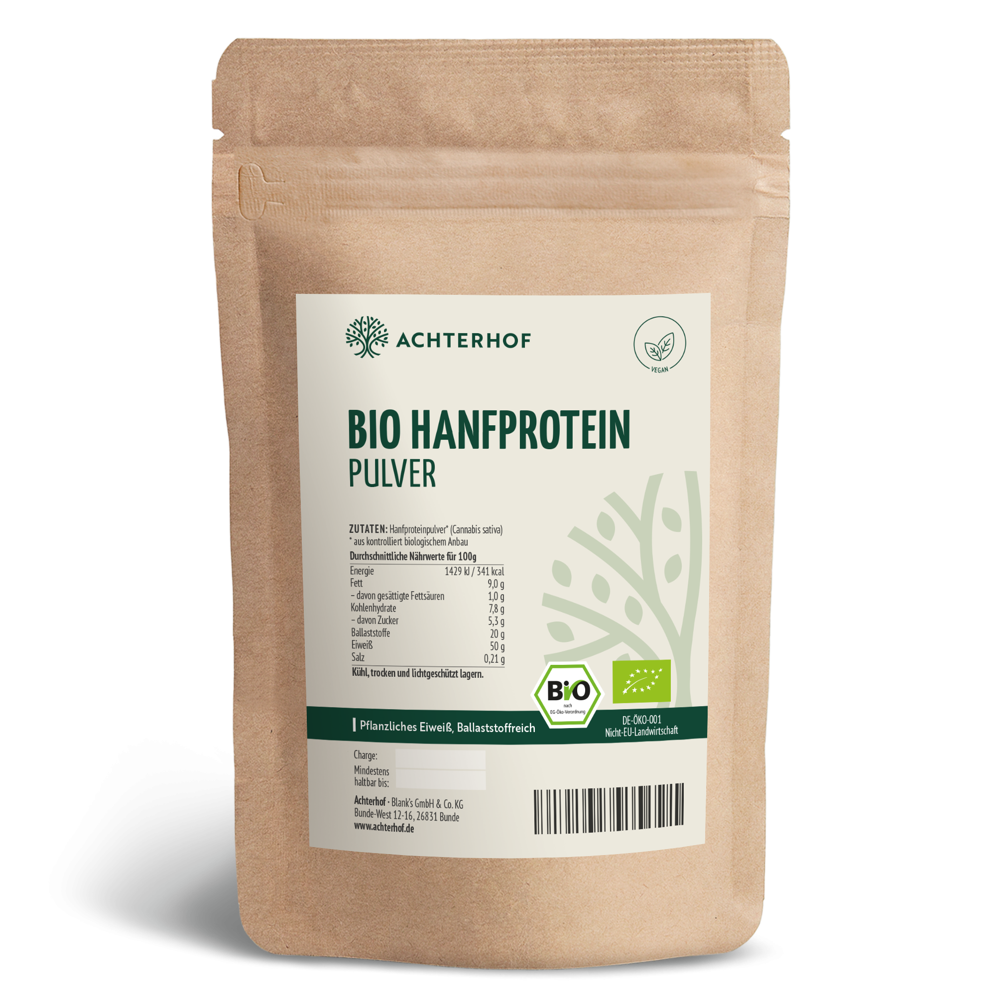 Bio Hanfprotein Pulver (1000g)