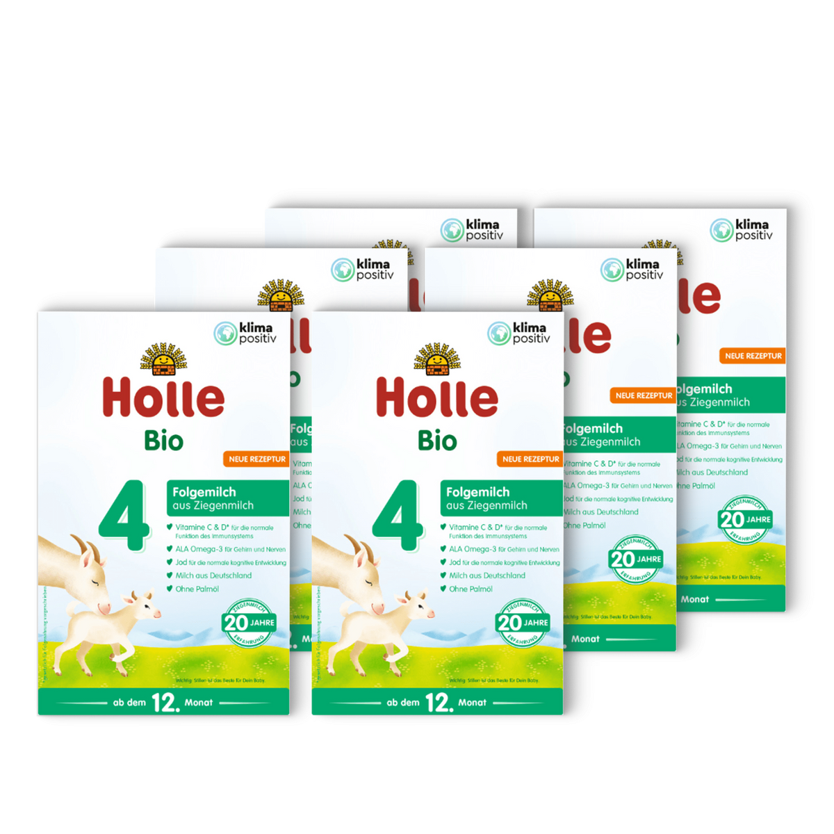 6er Pack Bio-Folgemilch 4 auf Ziegenmilchbasis ab dem 12. Monat (400g)