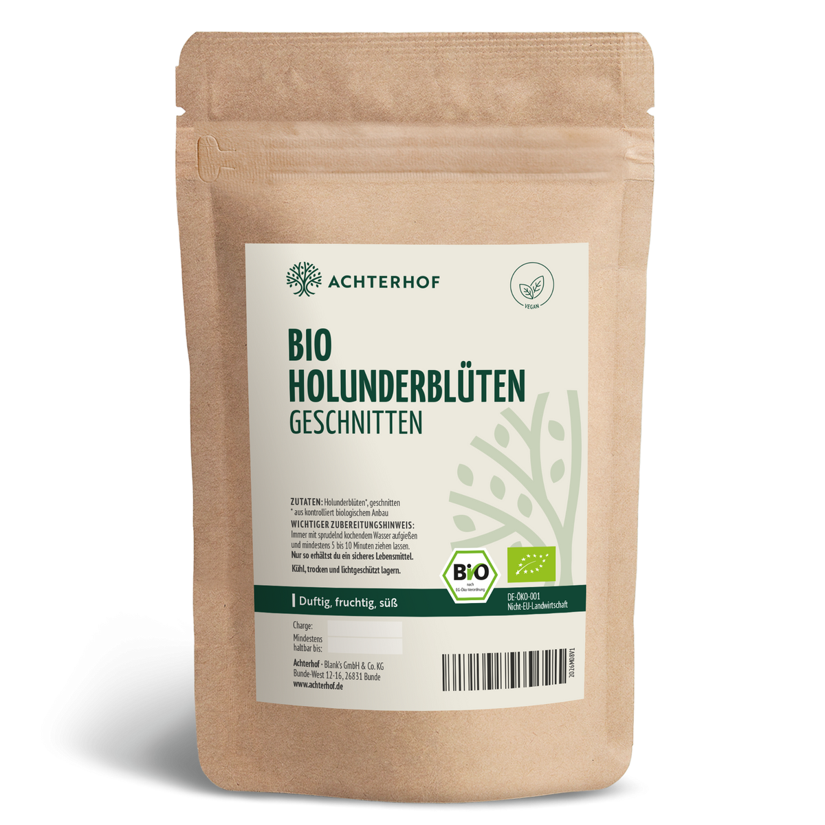 Holunderblüten geschnitten Bio (250g)
