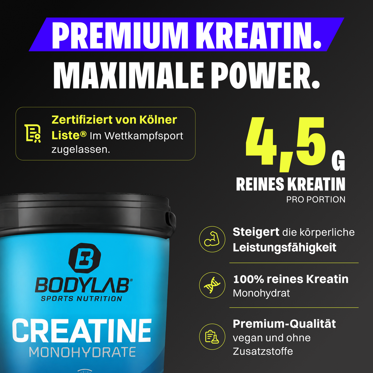 3 x Creatine Powder (500g)