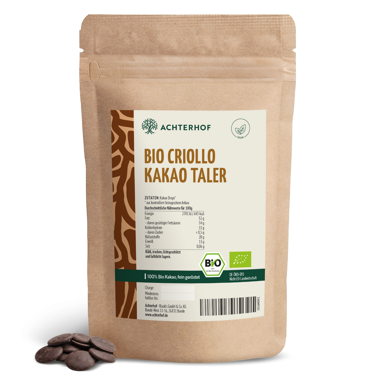 Bio Criollo Kakao Taler (250g)