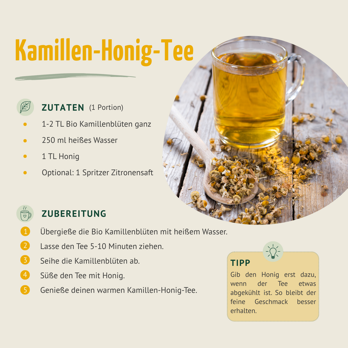 Kamillenblüten ganz Bio (500g)