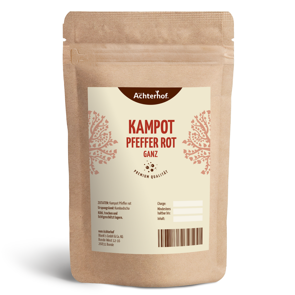 Kampot Pfeffer rot ganz (100g)