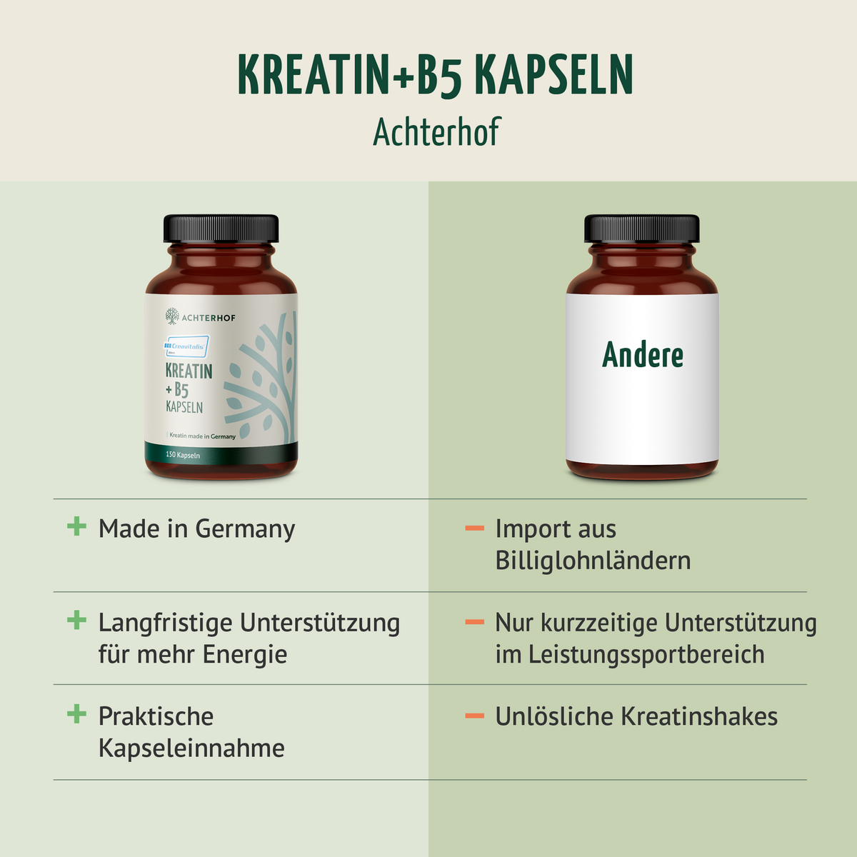 Creavitalis® Kreatin+B5 Kapseln (150 Kapseln)