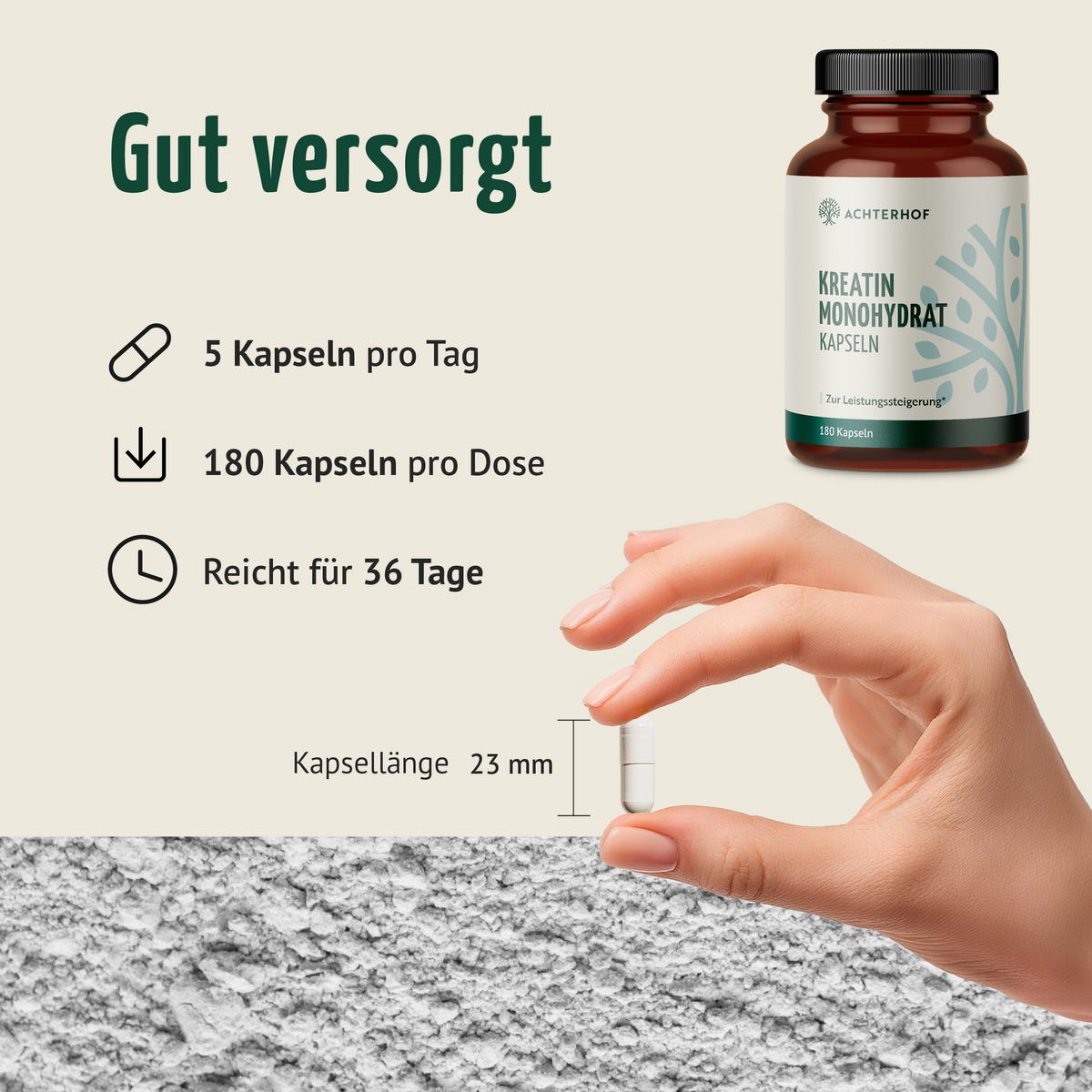 Creatine Monohydrate (180 Kapseln)