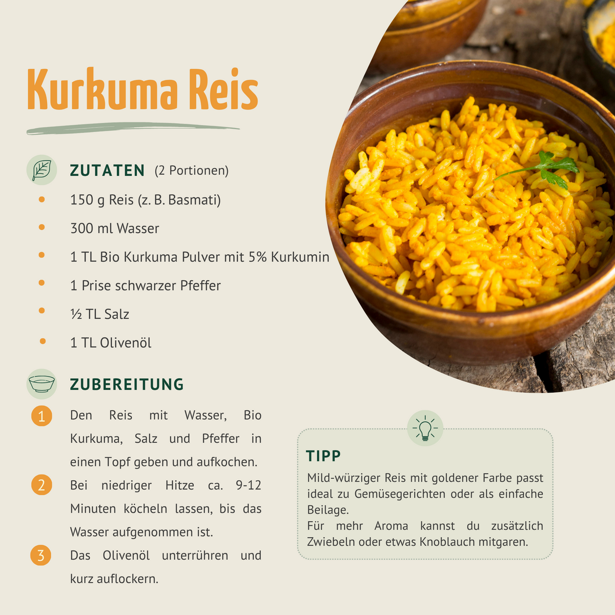 Bio Kurkuma Pulver 5% Curcumin (500g)