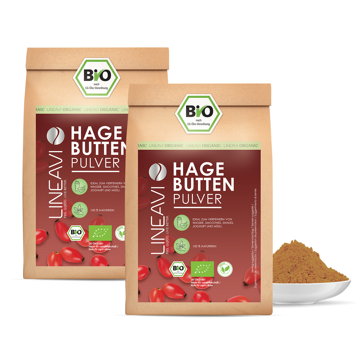 Doppelpack: Bio Hagebuttenpulver (2x1000g)