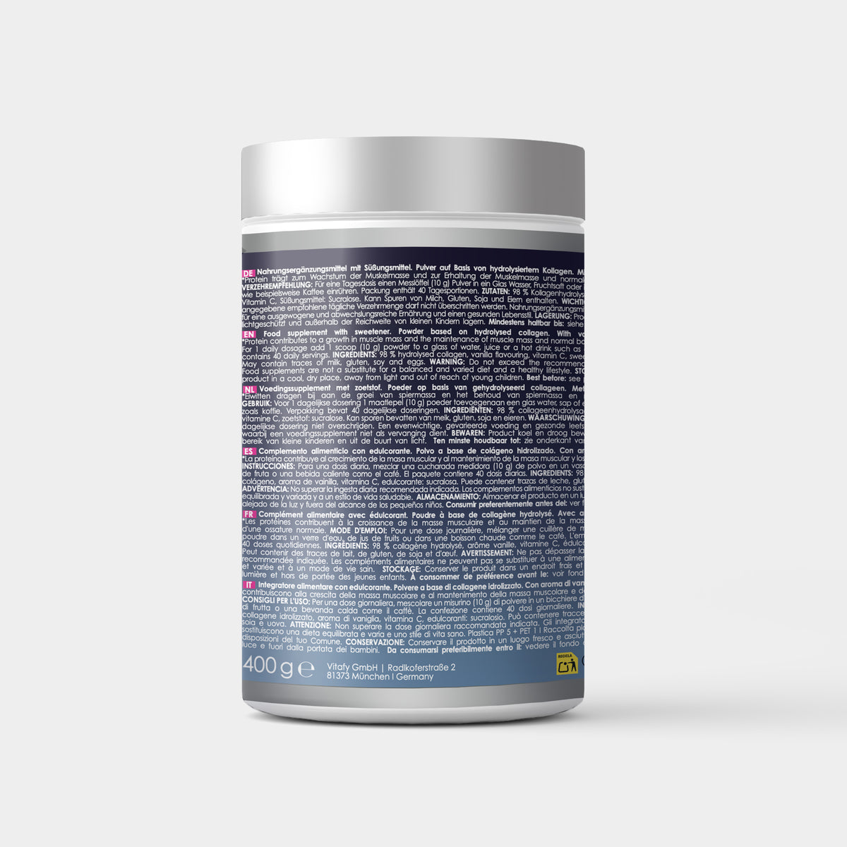 Kollagen Proteinpulver (400g) Vanille