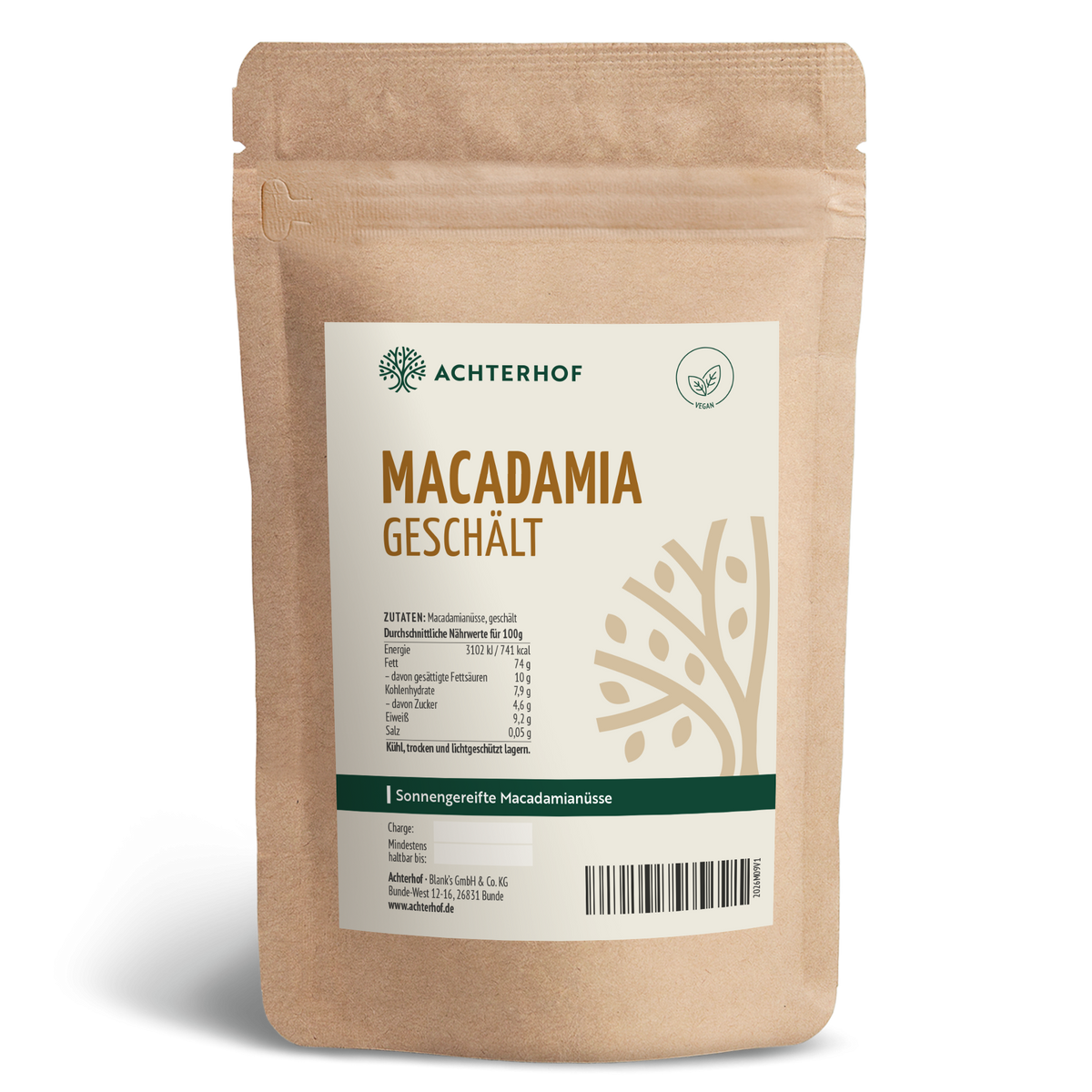 Macadamianüsse geschält (500g)