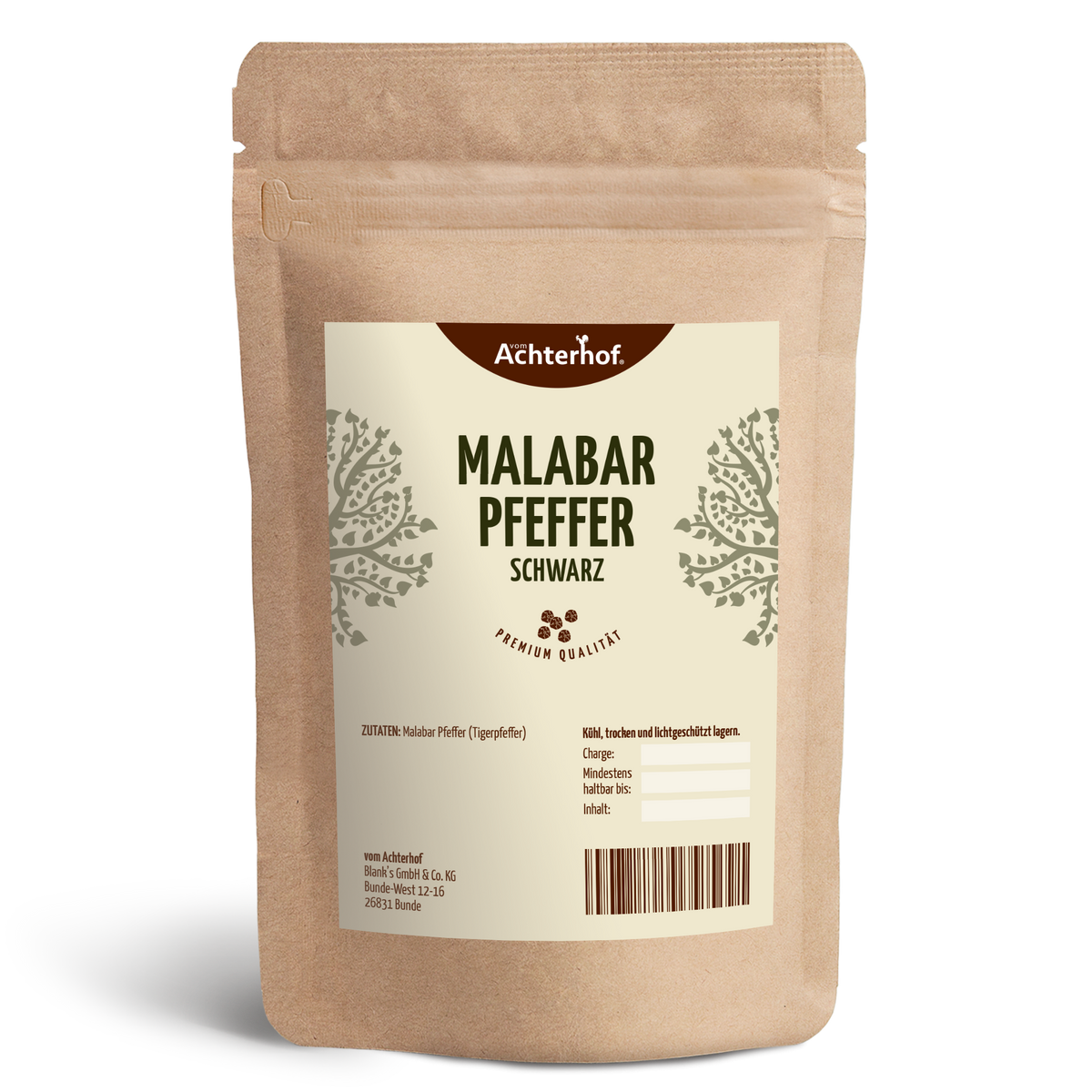 Malabar Pfeffer schwarz ganz (500g)