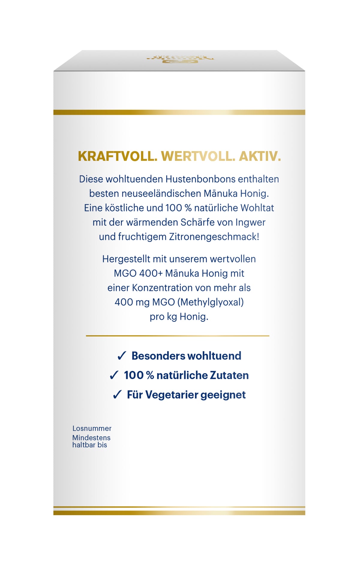 Manuka MGO 400+ Hustenbonbons (100g) Ingwer-Zitrone