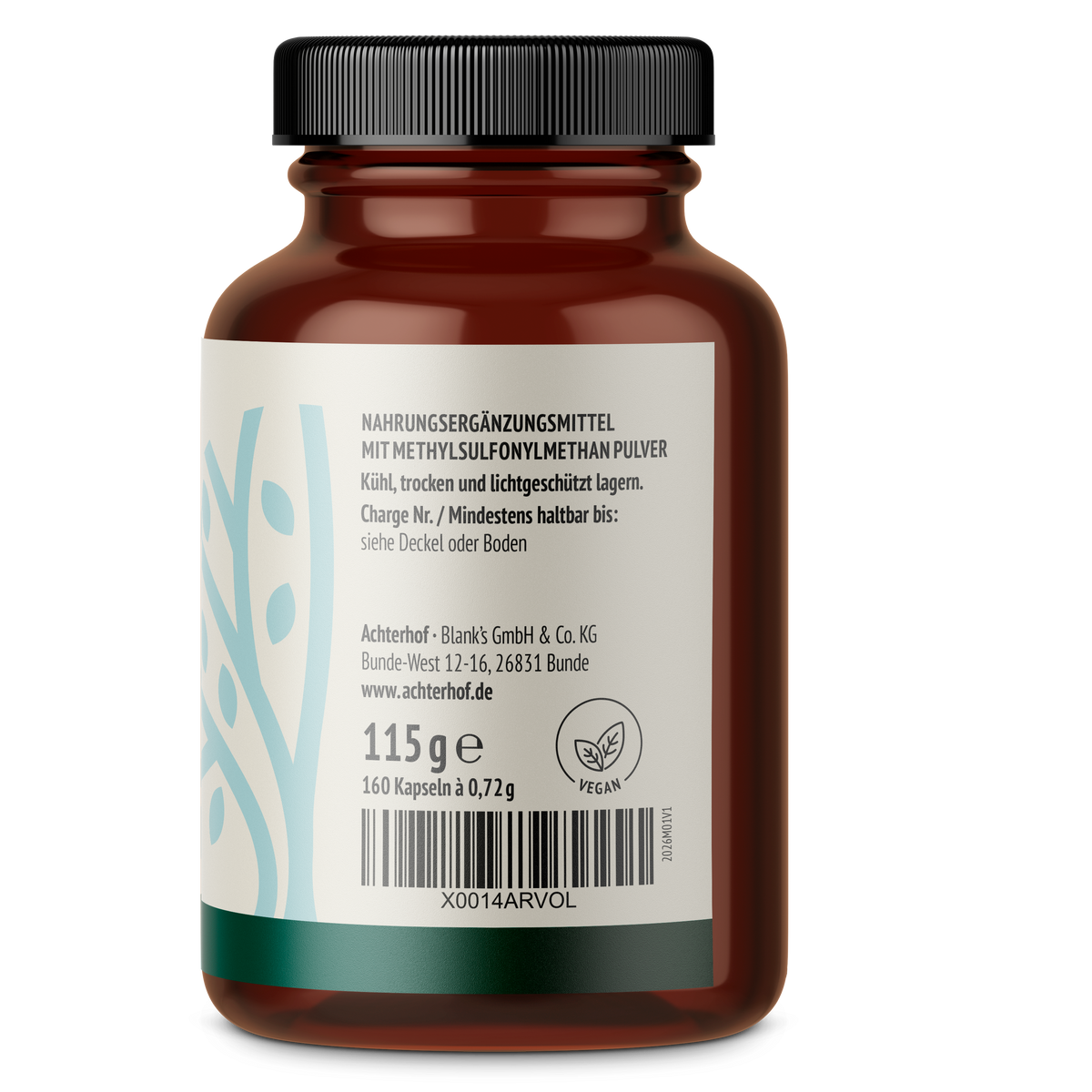 MSM (Methylsulfonylmethan) Kapseln (160 Kapseln)