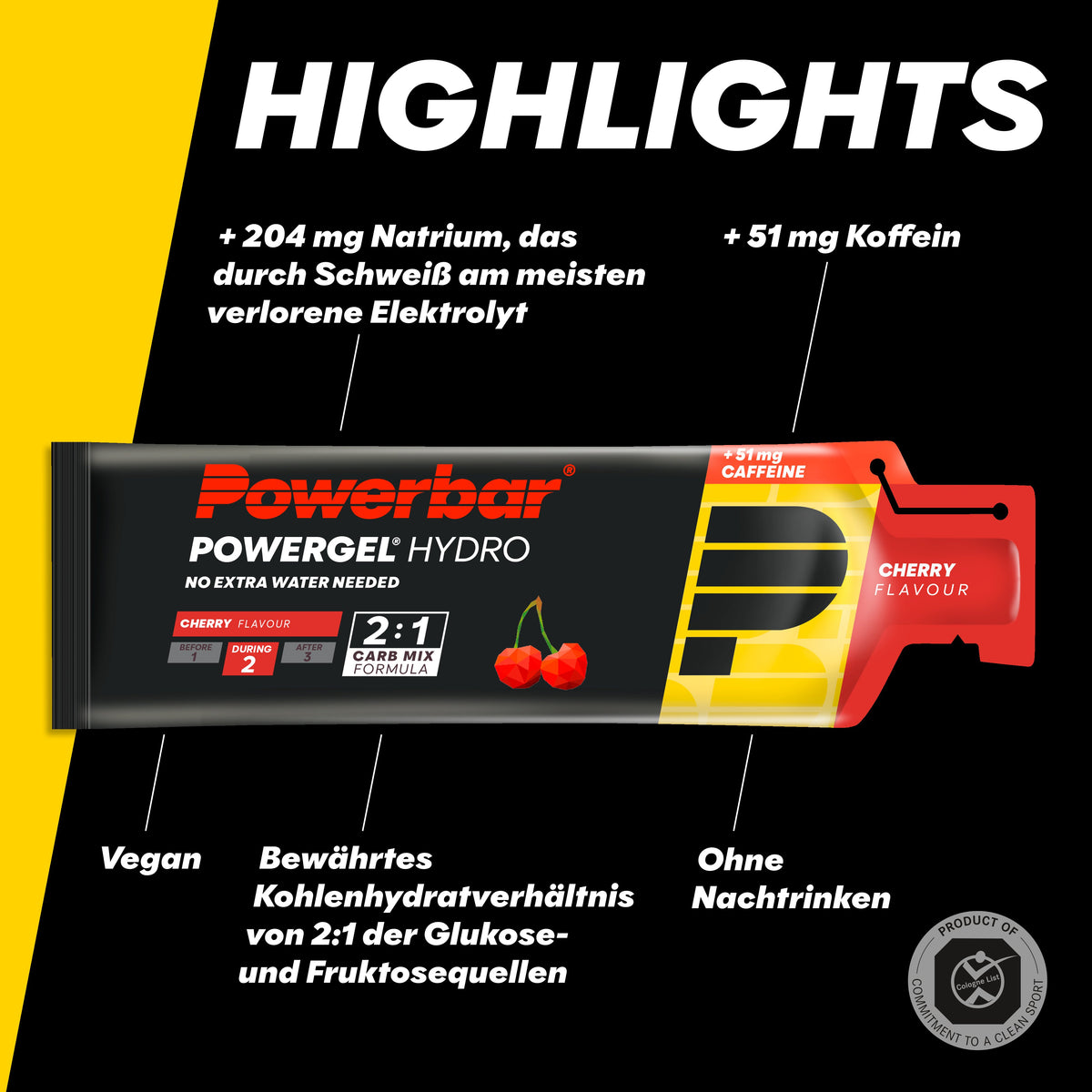 PowerGel Hydro (67g) Cherry mit Koffein