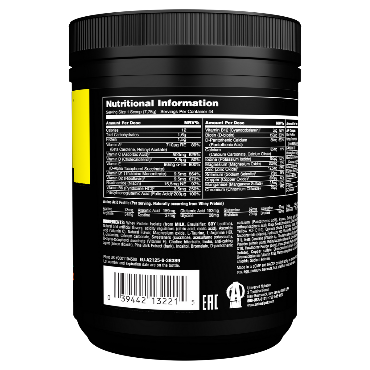 Animal Pak Powder (342g) Orange