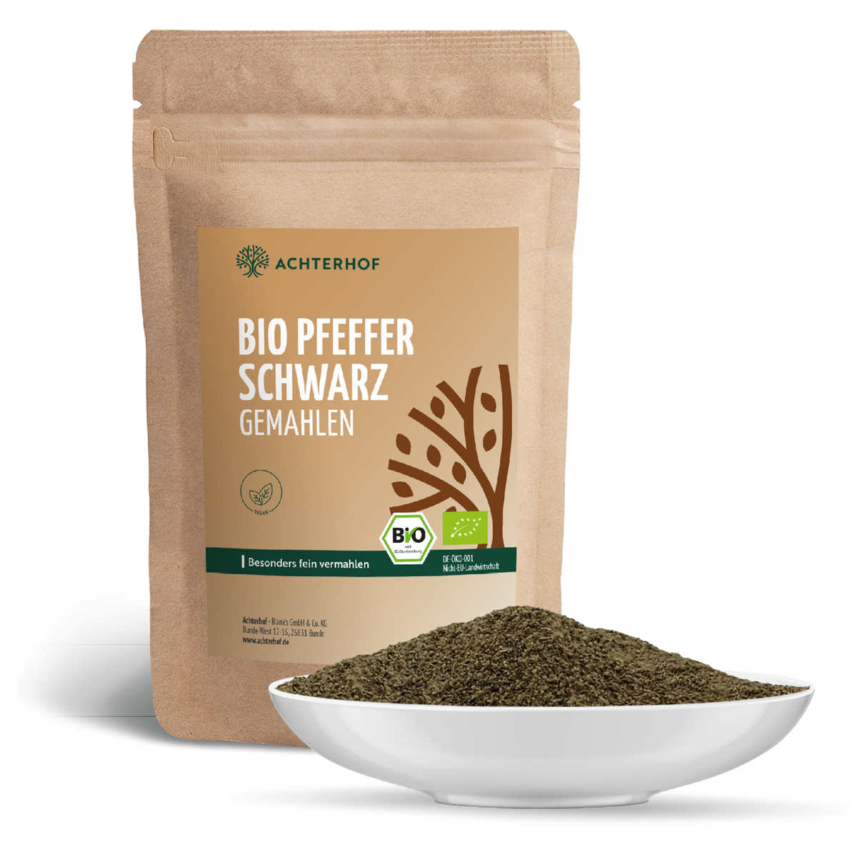 Pfeffer schwarz gemahlen Bio (200g)