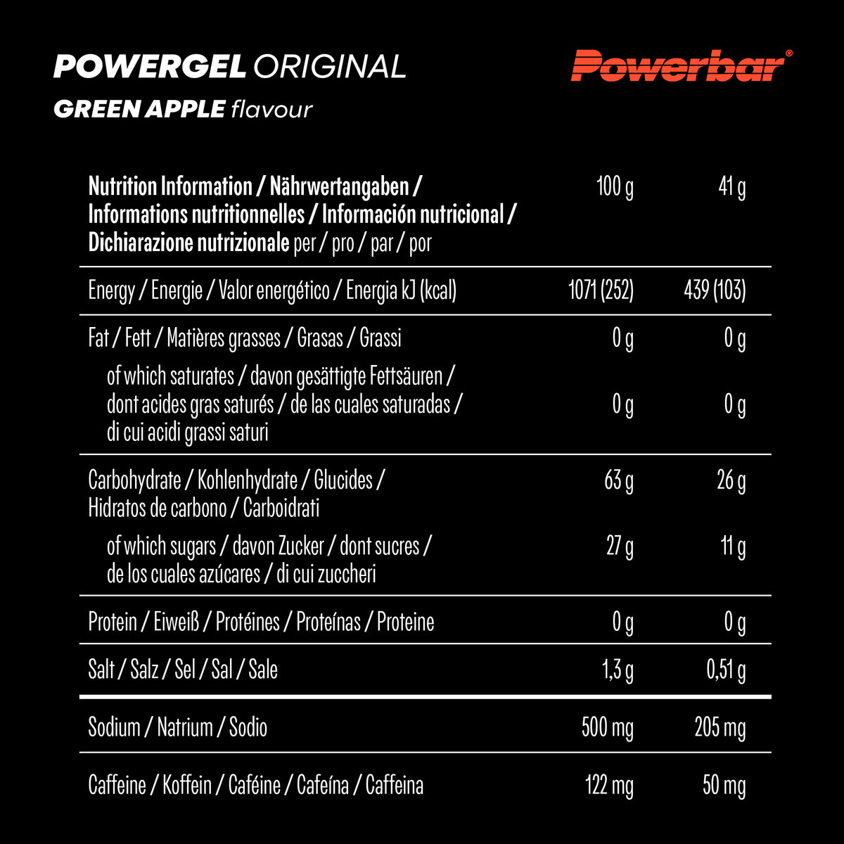 PowerGel Original (24x41g) Green Apple mit Koffein