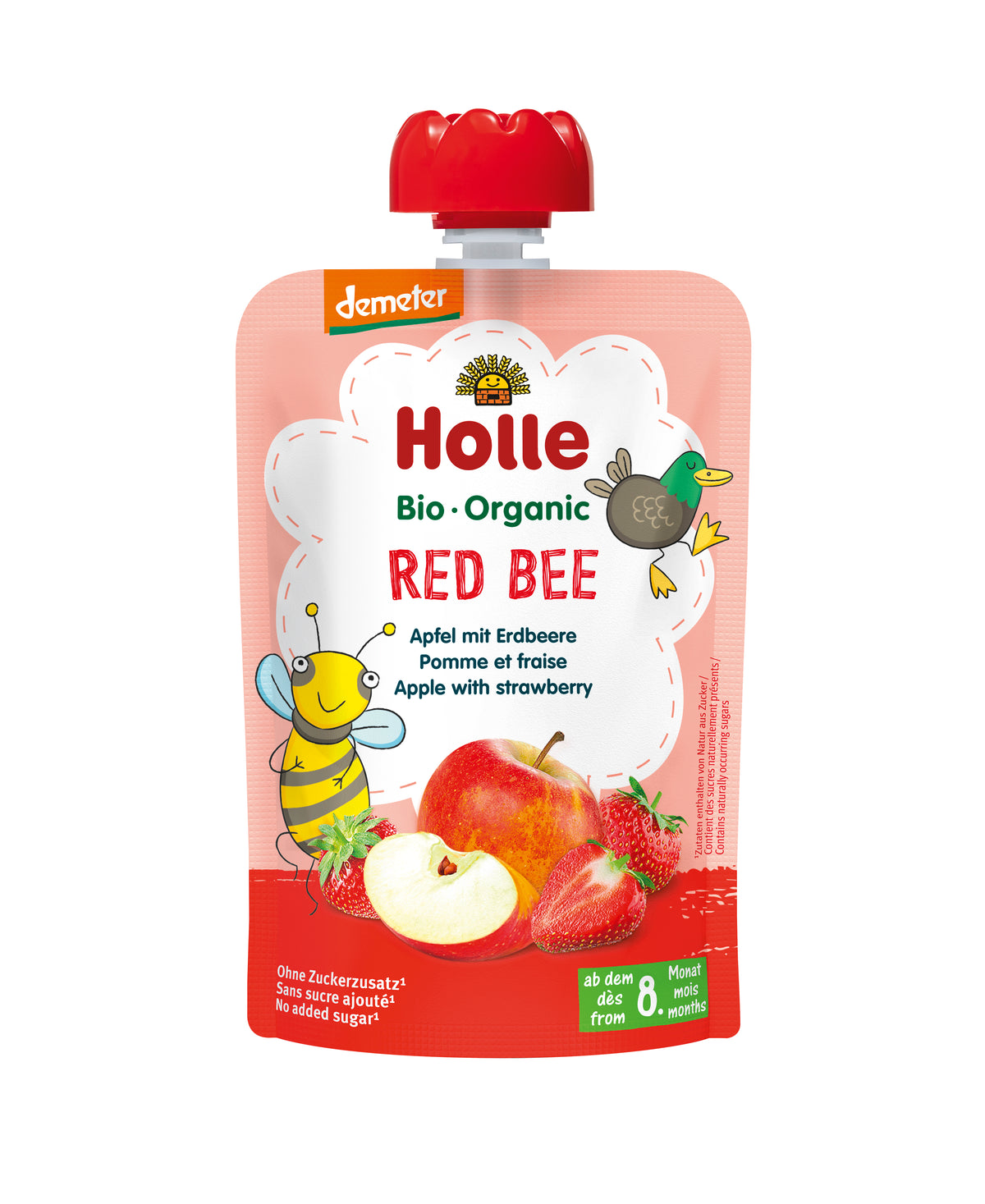 Demeter Pouchy ab dem 8. Monat (90g) Apfel mit Erdbeere