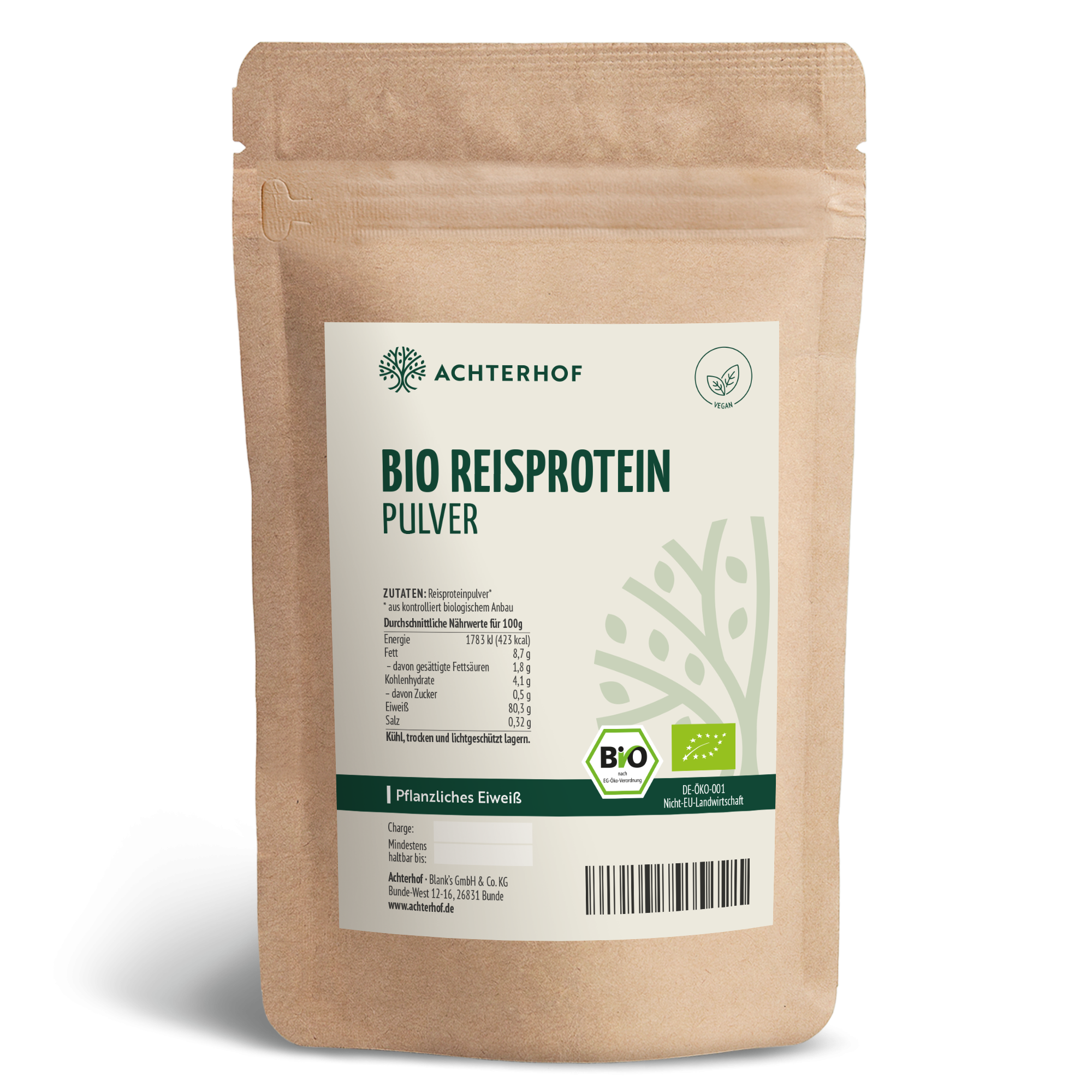 Bio Reisprotein Pulver (1000g)
