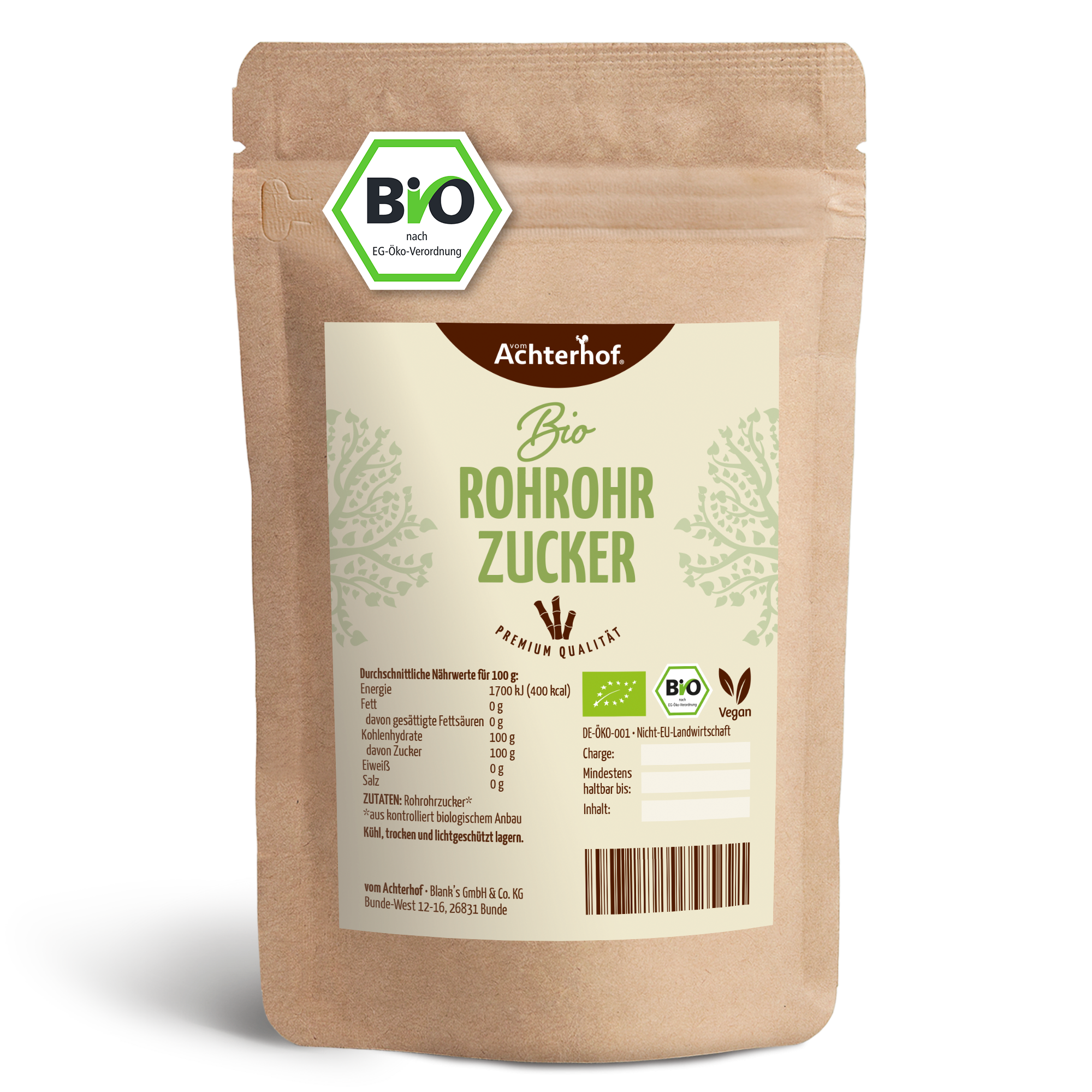Rohrohrzucker Bio (500g)