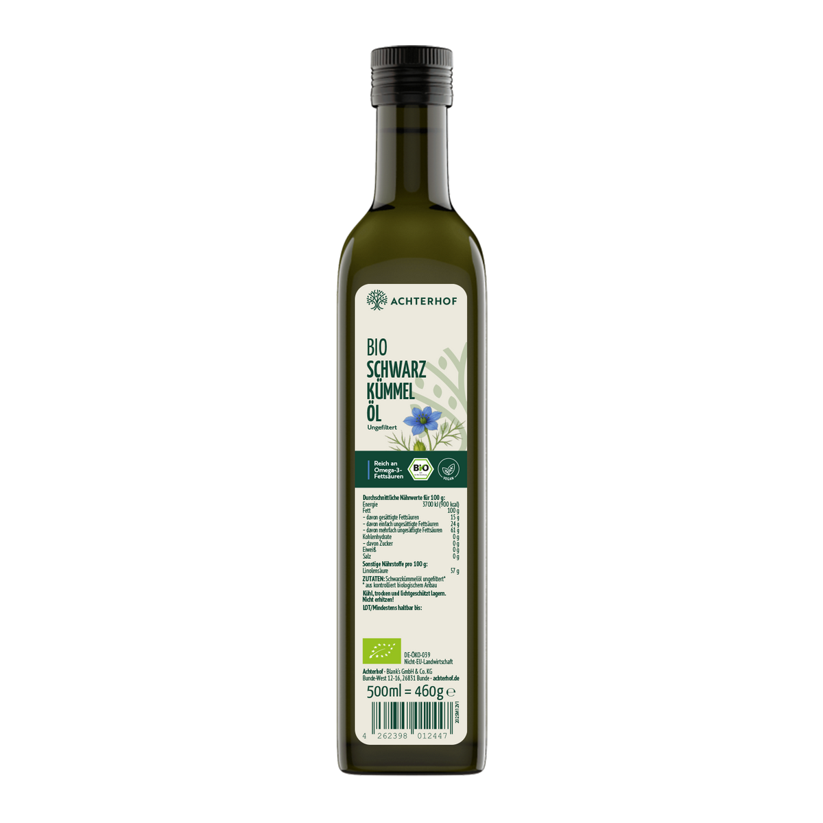 Bio Schwarzkümmelöl (500ml)