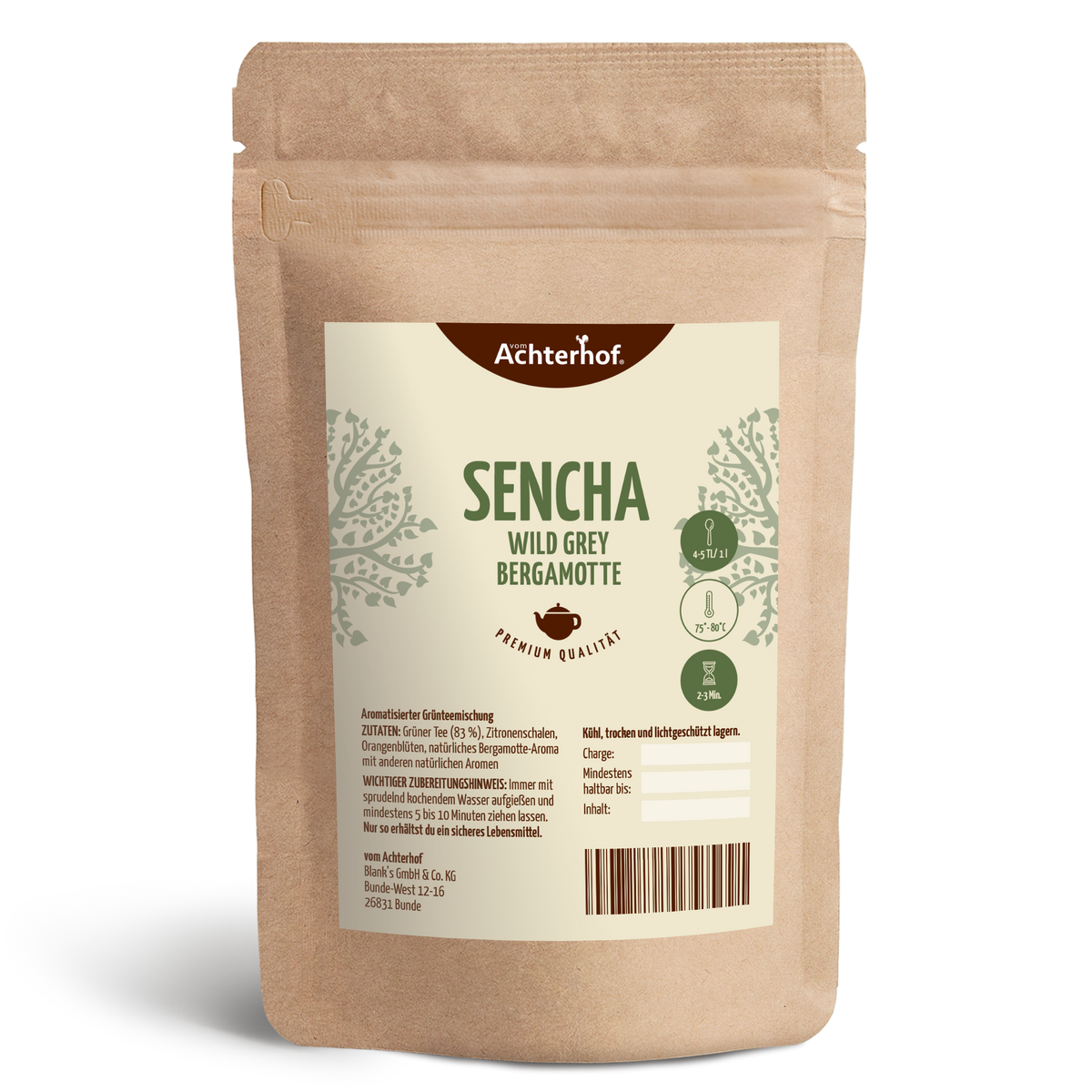 Grüner Tee Sencha Wild Grey Bergamotte (100g)