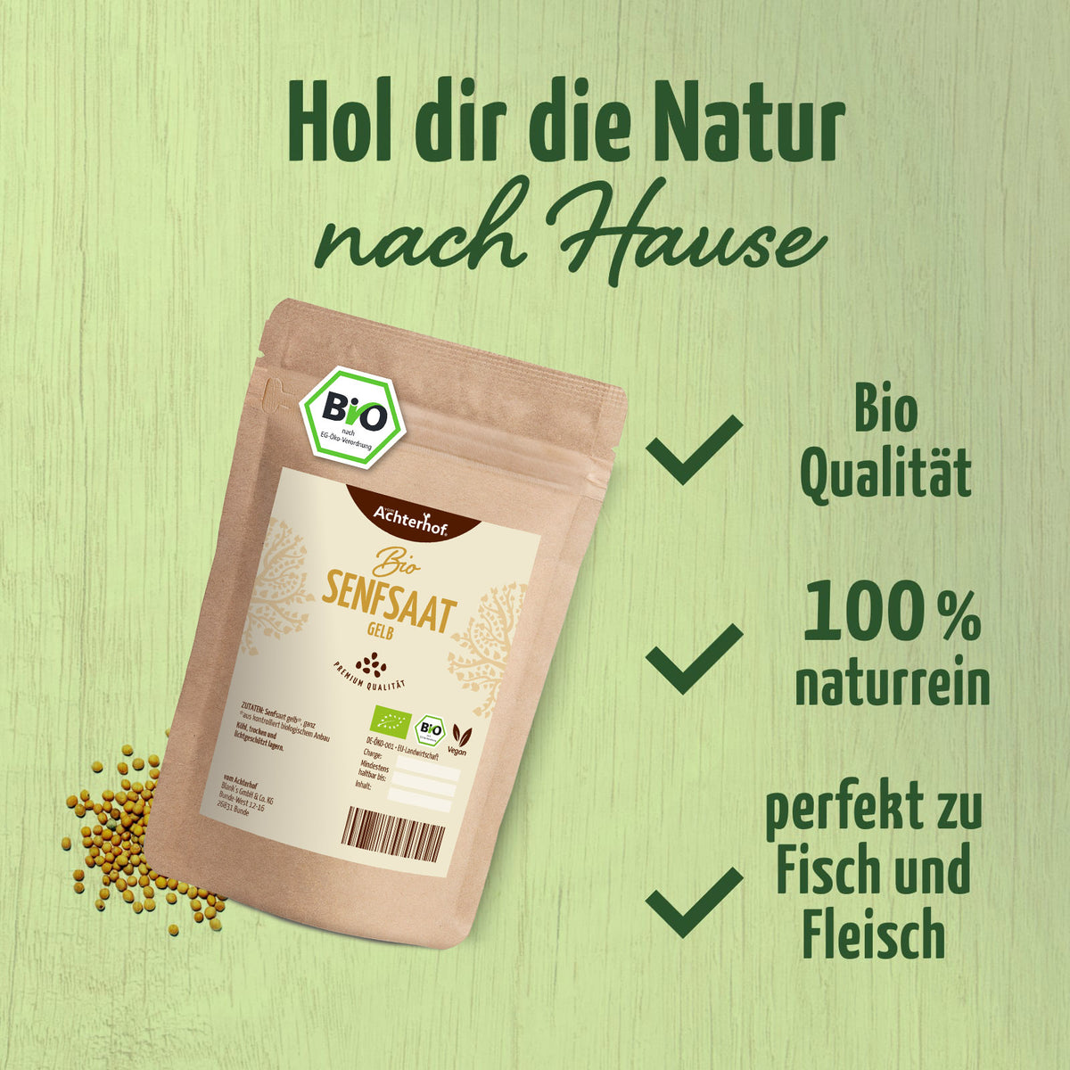 Senfsaat gelb ganz Bio (250g)