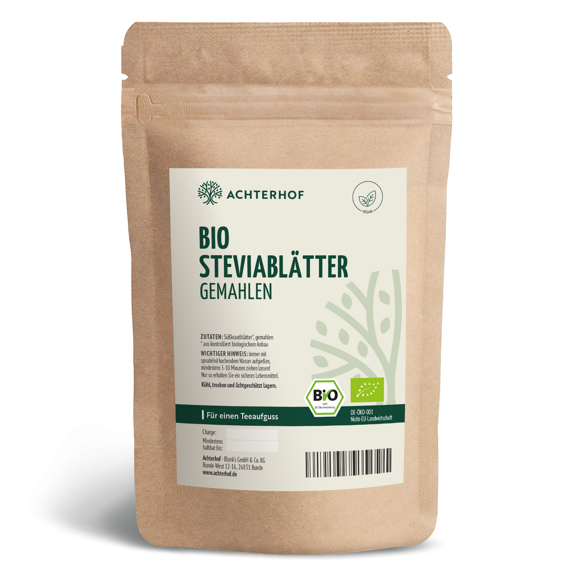 Bio Steviablätter gemahlen (100g)