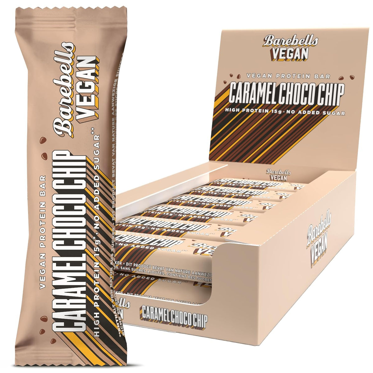 Vegan Protein Bar (12x55g) Caramel Choco Chip