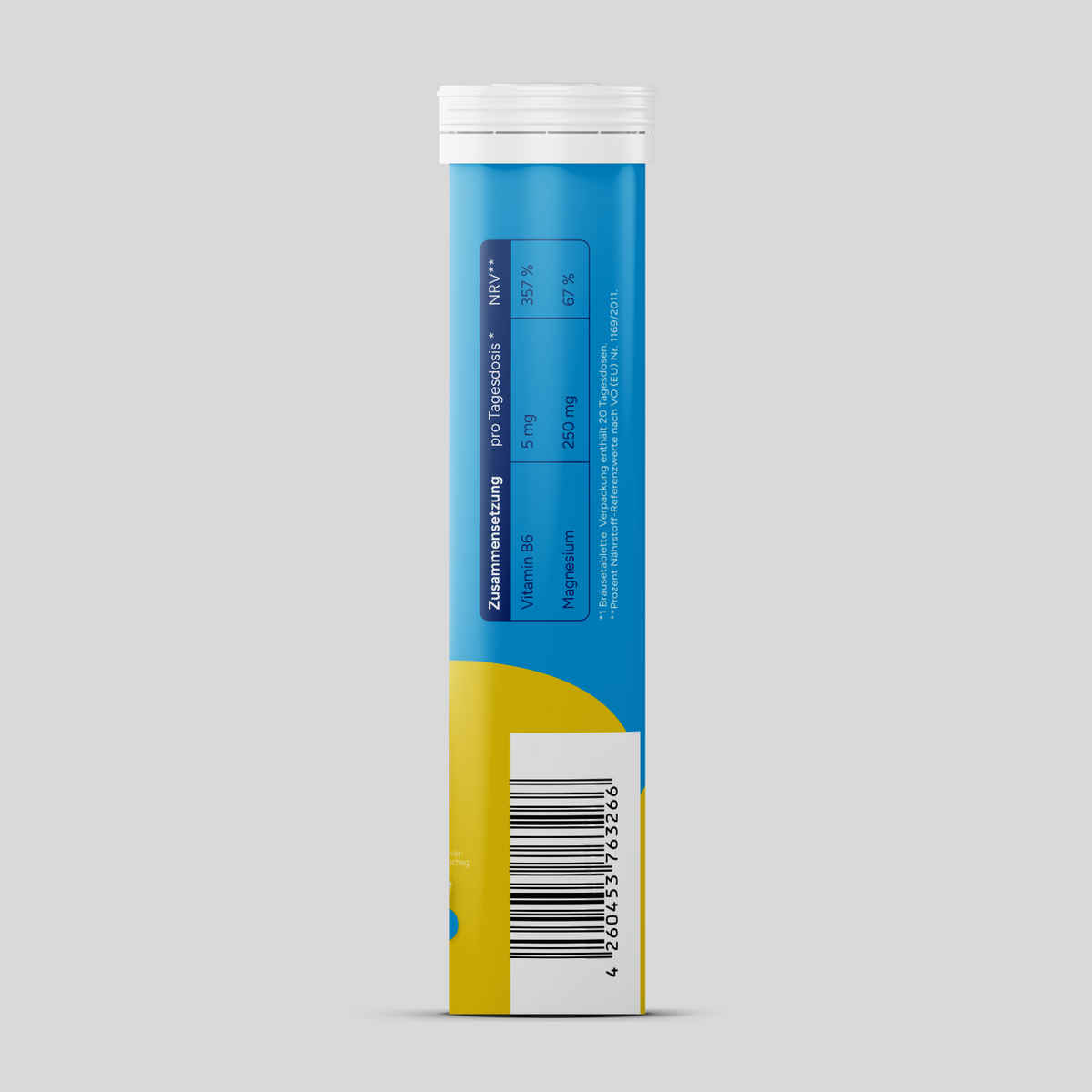 Magnesium + Vitamin B6 - Zitrone (20 Brausetabletten) - 6er Pack
