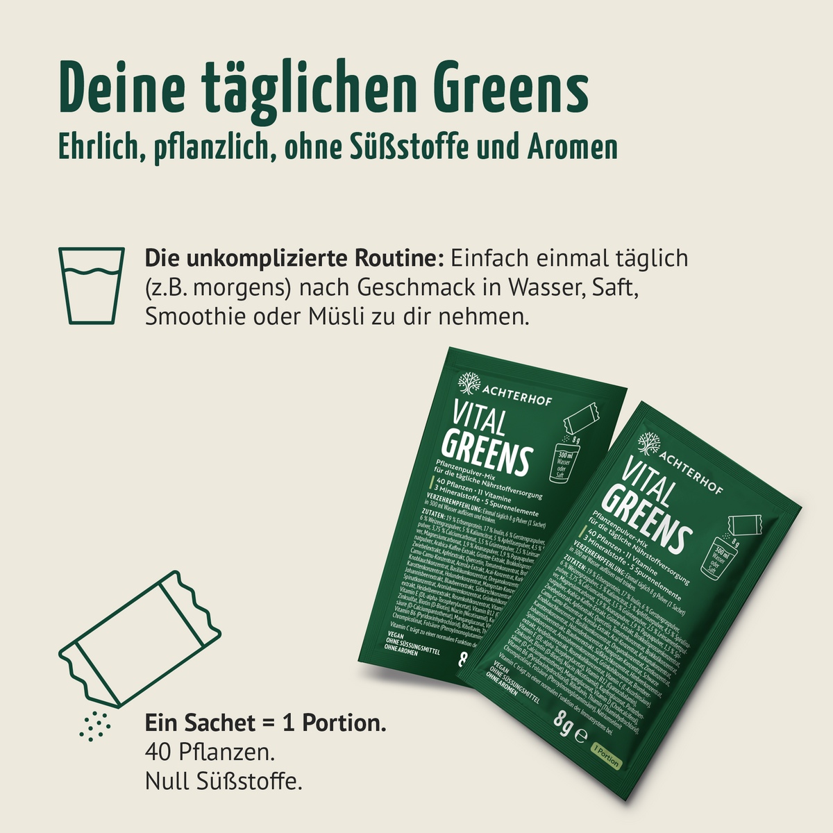 Vital Greens Pulver (30 Sachets)