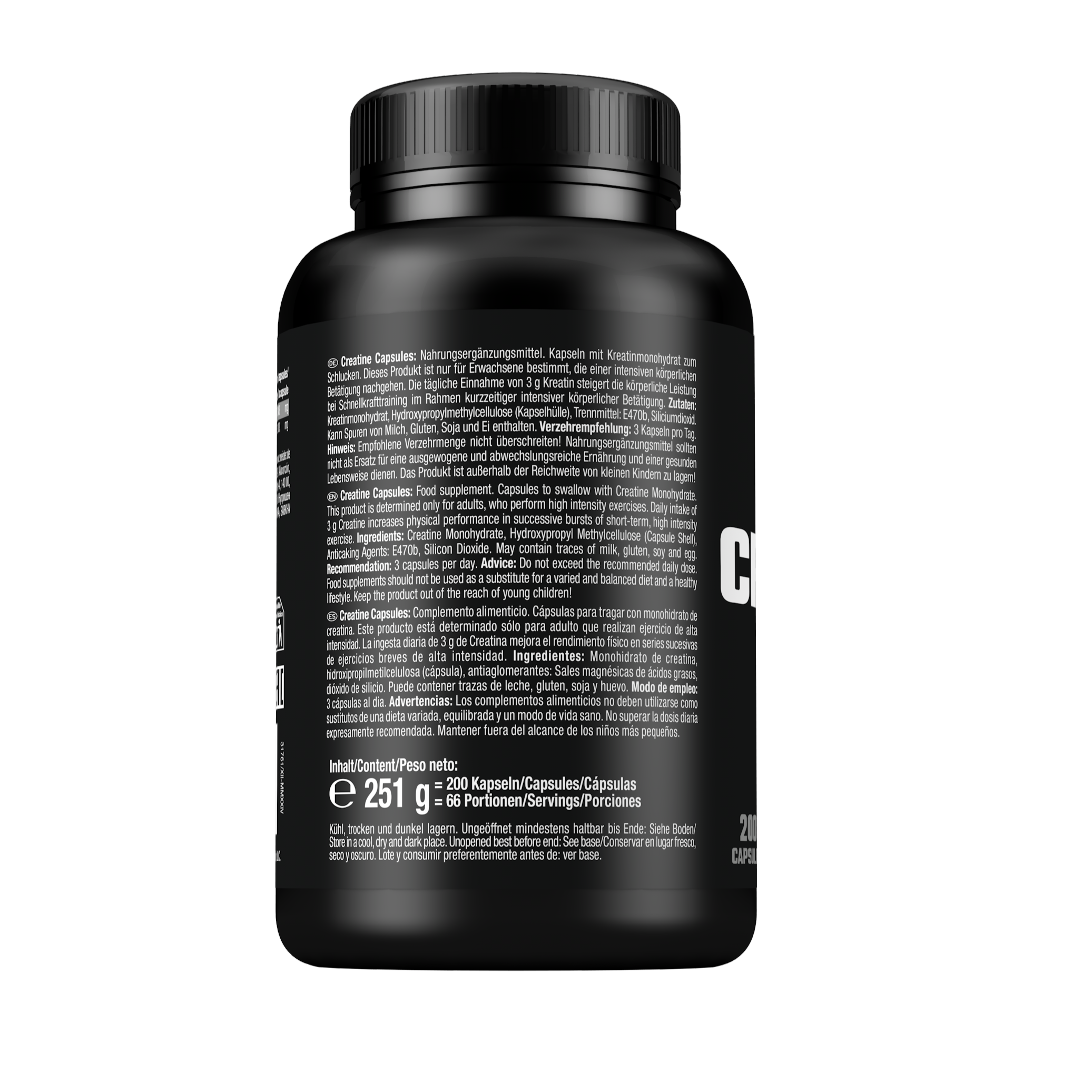 Pure Creatine Creapure® Capsules (200 Kapseln)